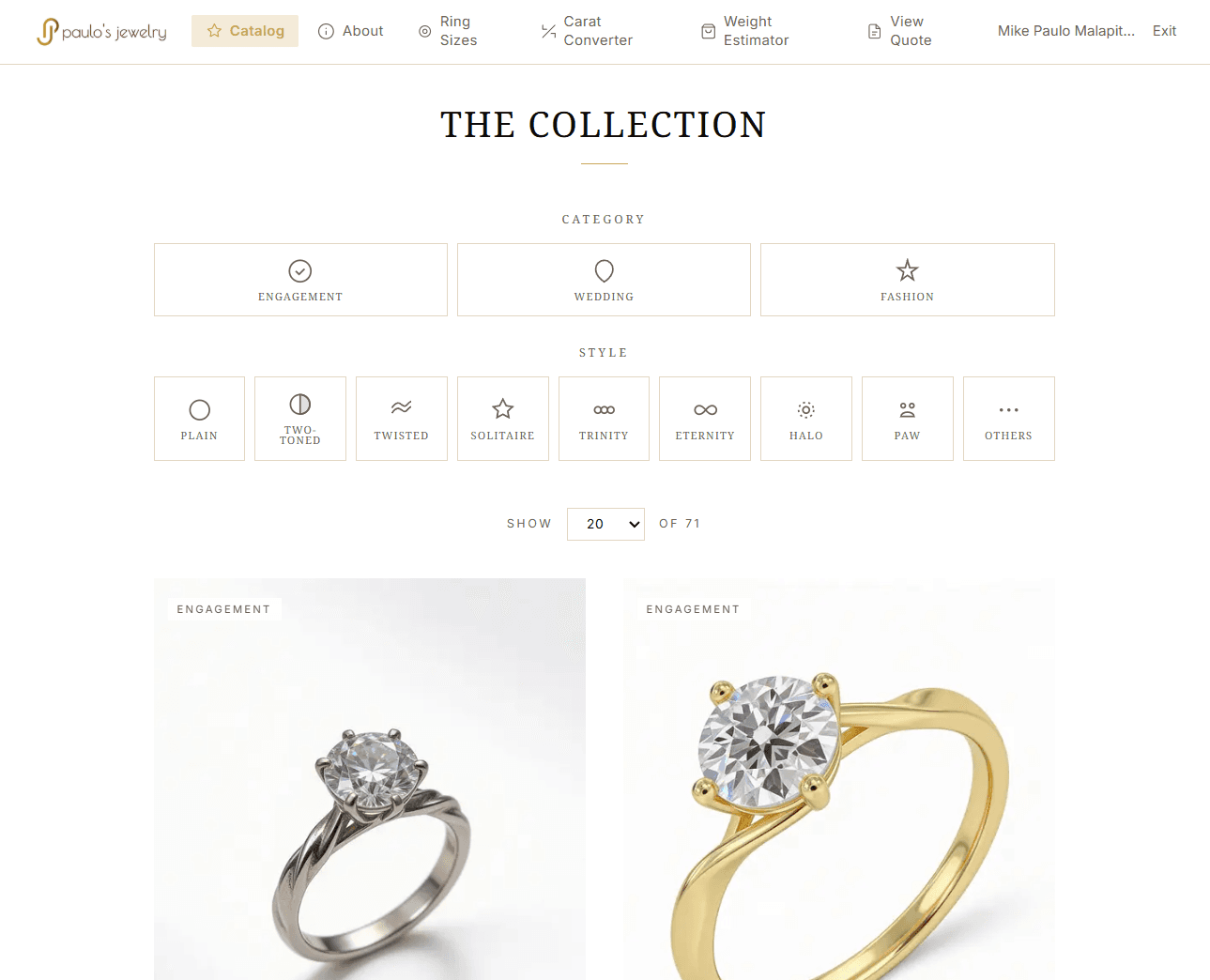 Aurum website preview